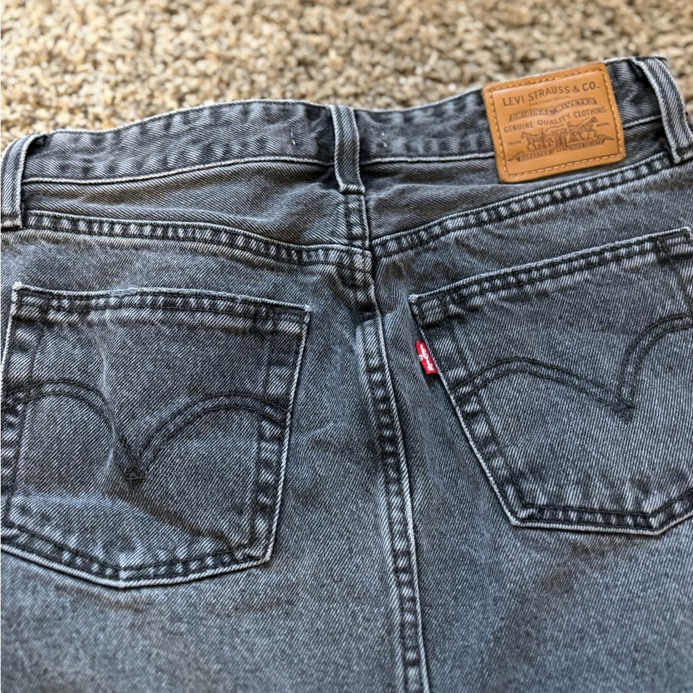 Levi denim black washed skirt
